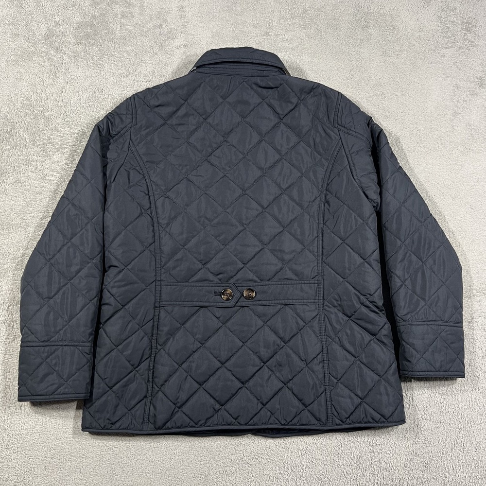 Barbour Forth Quilted Jacket Womens 10 Full Zip Button Up Modern Heritage Blue - Picture 12 of 15